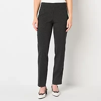 Liz Claiborne Lisa Womens Straight Mid Rise Pull-On Pant