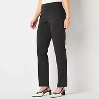 Liz Claiborne Lisa Womens Straight Mid Rise Pull-On Pant
