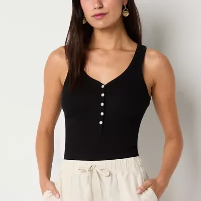a.n.a Womens Crew Neck Sleeveless Tank Top