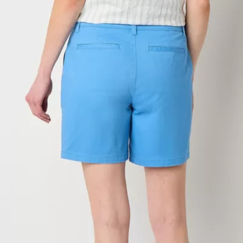 a.n.a Womens 7" Mid Rise Chino Short