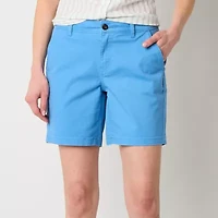 a.n.a Womens 7" Mid Rise Chino Short