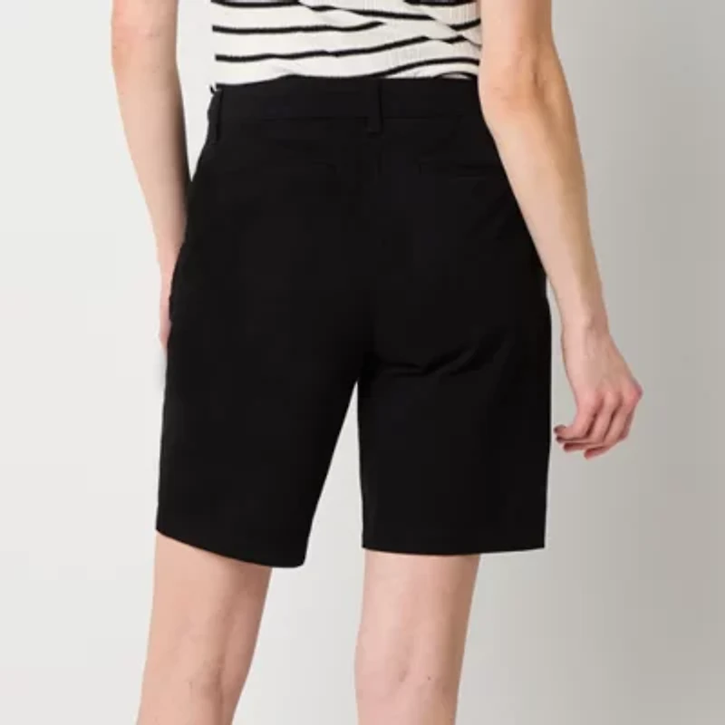 a.n.a Womens 9" Mid Rise Chino Short