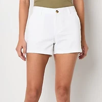 a.n.a Womens 3 1/2" Mid Rise Chino Short