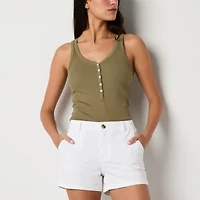 a.n.a Womens 3 1/2" Mid Rise Chino Short