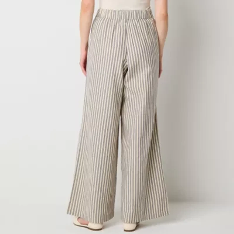 a.n.a Womens Wide Leg High Rise Trouser