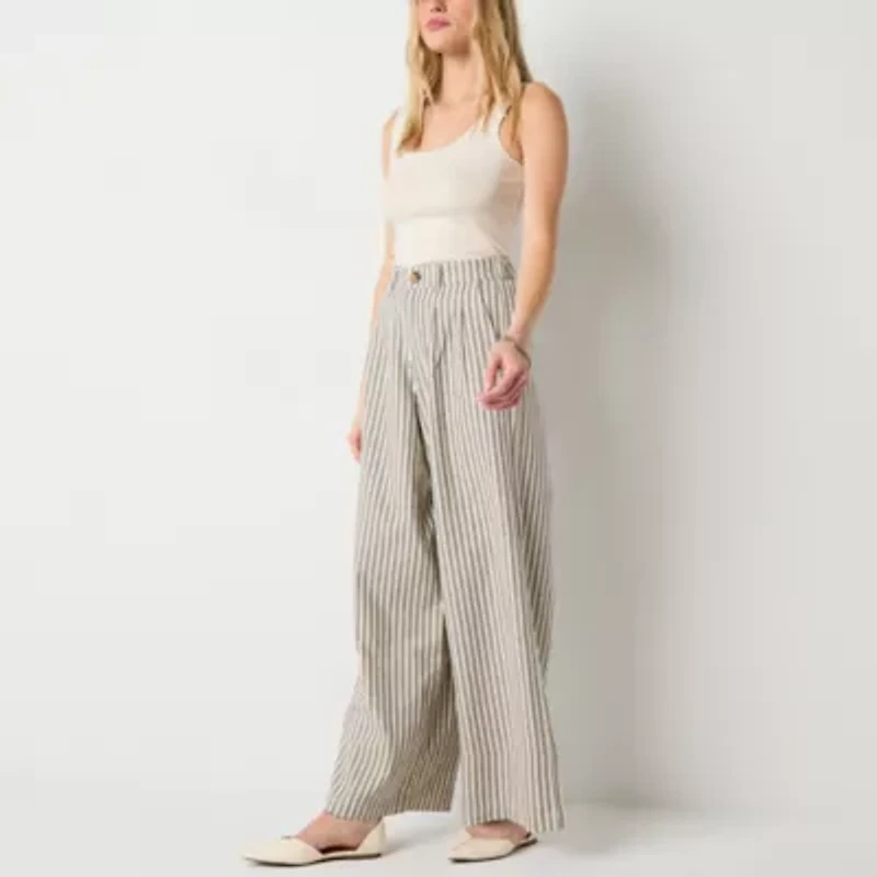 a.n.a Womens Wide Leg High Rise Trouser
