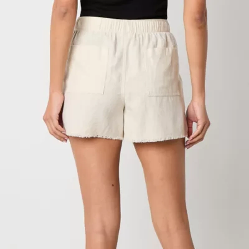 a.n.a Womens Utility Mid Rise 3 1/2" Pull-On Short