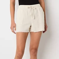 a.n.a Womens Utility Mid Rise 3 1/2" Pull-On Short