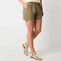 a.n.a Womens Utility Mid Rise 3 1/2" Pull-On Short