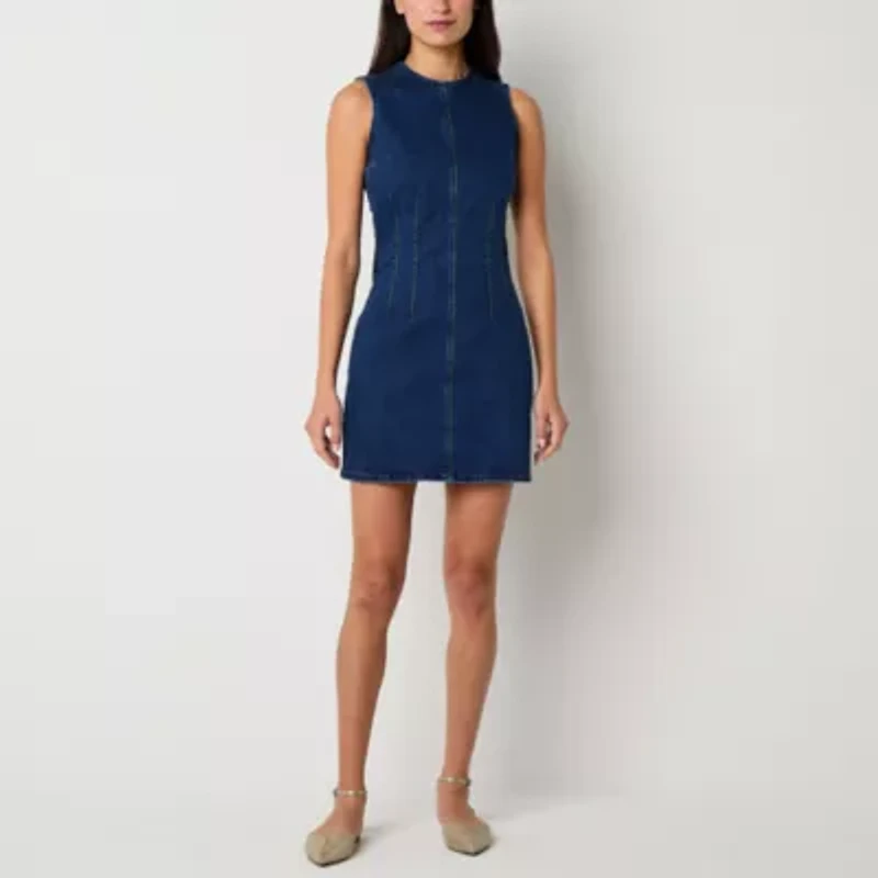 a.n.a Womens Sleeveless Midi Sheath Dress