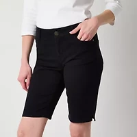 Liz Claiborne Sara Womens 11" Mid Rise Bermuda Short