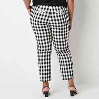 Liz Claiborne Womens Slim Mid Rise Plus Pant