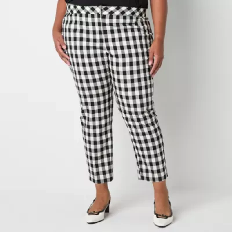 Liz Claiborne Womens Slim Mid Rise Plus Pant