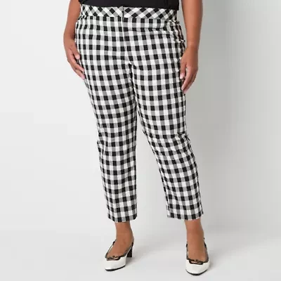 Liz Claiborne Womens Slim Mid Rise Plus Pant