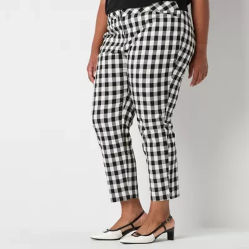 Liz Claiborne Womens Slim Mid Rise Plus Pant