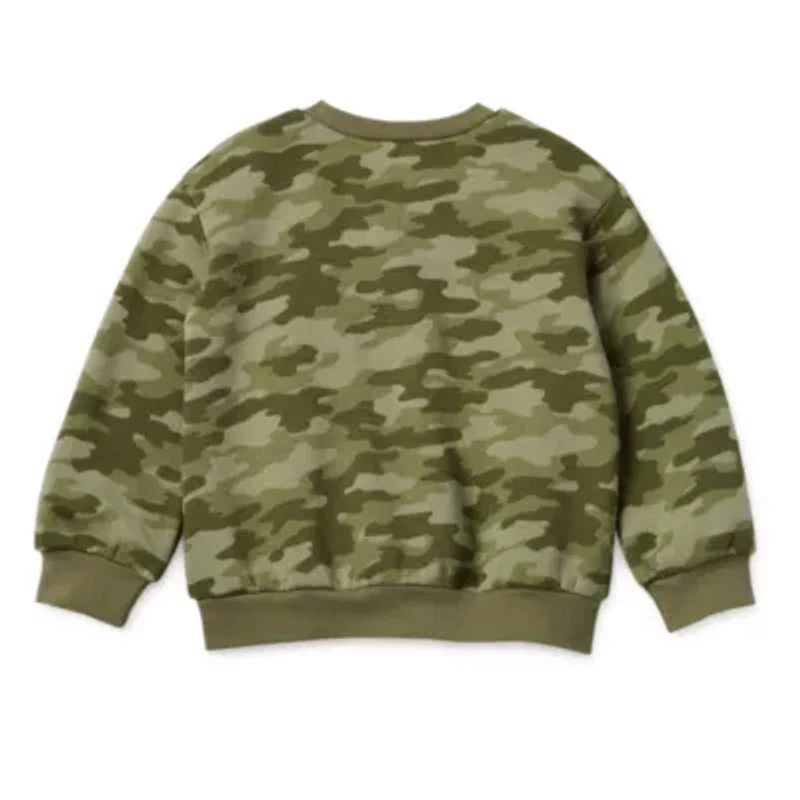 Okie Dokie Toddler Boys Crew Neck Fleece Long Sleeve Sweatshirt