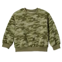 Okie Dokie Toddler Boys Crew Neck Fleece Long Sleeve Sweatshirt