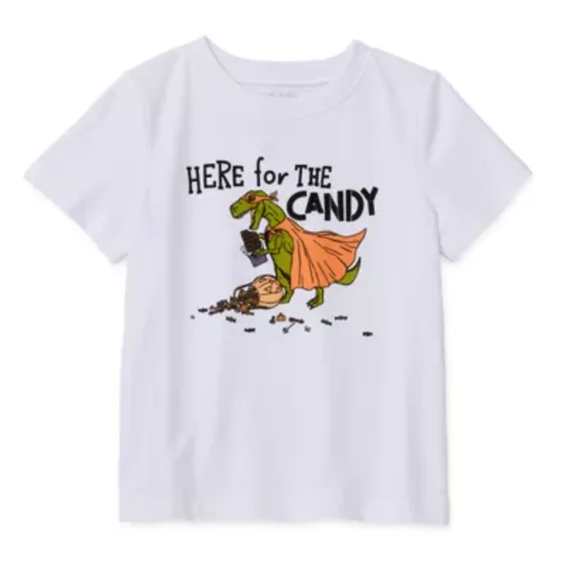 Okie Dokie Toddler & Little Boys Crew Neck Short Sleeve Regular Fit Graphic T-Shirt