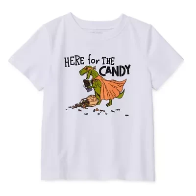 Okie Dokie Toddler & Little Boys Crew Neck Short Sleeve Regular Fit Graphic T-Shirt