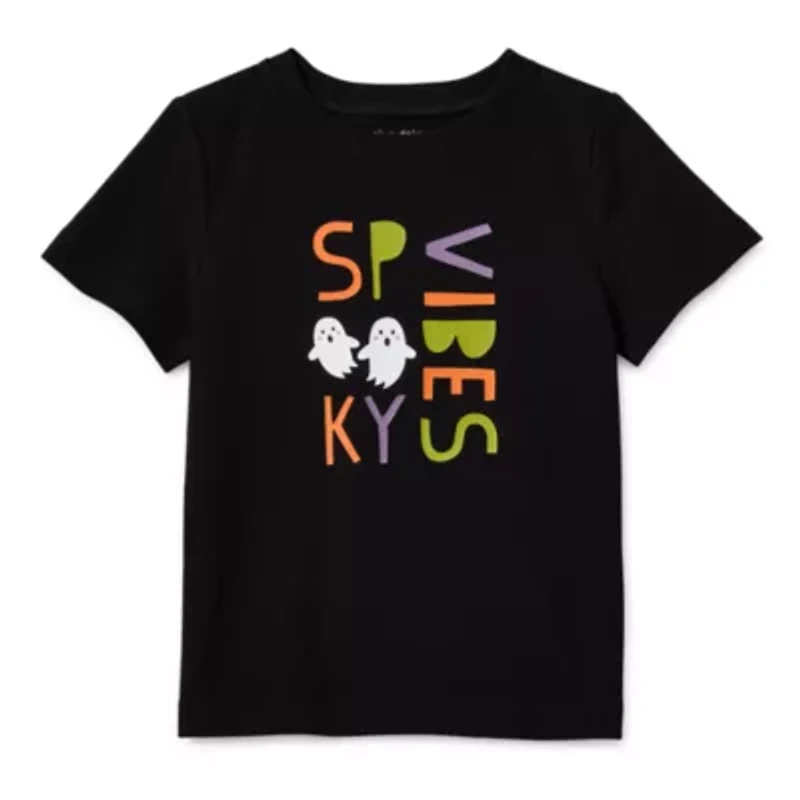 Okie Dokie Toddler & Little Boys Crew Neck Short Sleeve Regular Fit Graphic T-Shirt