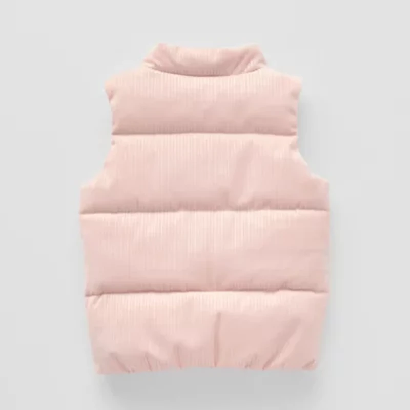 Okie Dokie Corduroy Shine Girls Lightweight Puffer Vest