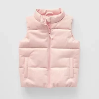 Okie Dokie Corduroy Shine Girls Lightweight Puffer Vest