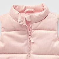 Okie Dokie Corduroy Shine Girls Lightweight Puffer Vest