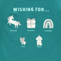 Okie Dokie Toddler & Little Girls Round Neck Long Sleeve Graphic T-Shirt