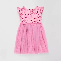 Okie Dokie Toddler & Little Girls Sleeveless Flutter Sleeve Tutu Dress