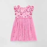 Okie Dokie Toddler & Little Girls Sleeveless Flutter Sleeve Tutu Dress