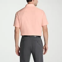 Van Heusen Poplin Mens Regular Fit Easy Care Wrinkle Free Short Sleeve Dress Shirt