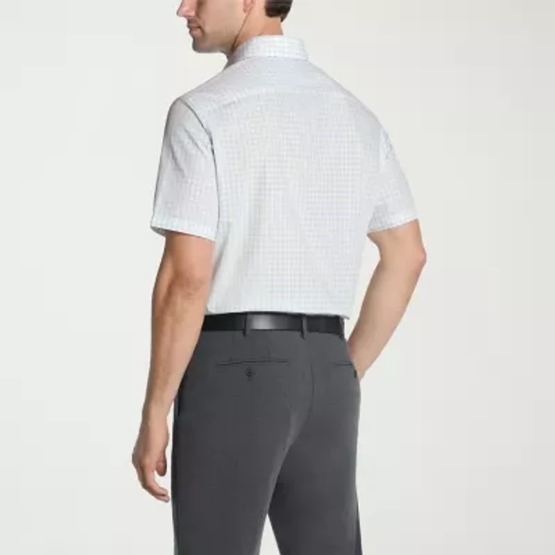 Van Heusen Poplin Mens Regular Fit Short Sleeve Dress Shirt