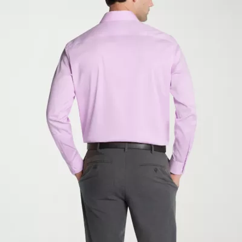 Van Heusen Ultra Flex Mens Regular Fit Stretch Fabric Wrinkle Free Long Sleeve Dress Shirt