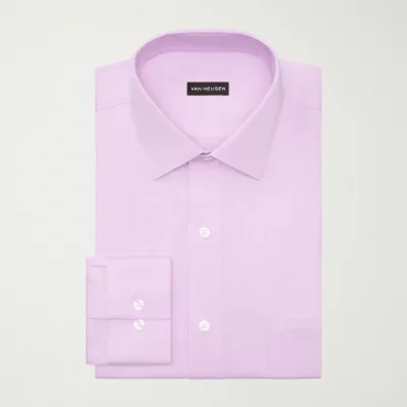 Van Heusen Ultra Flex Mens Regular Fit Stretch Fabric Wrinkle Free Long Sleeve Dress Shirt
