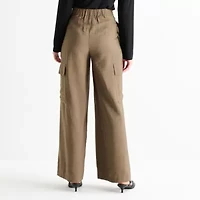 Worthington Womens Tall High Rise Cargo Pant