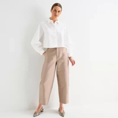 Worthington Womens Tall Barrel Leg Pant