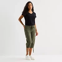 St. John's Bay Womens Tall Straight Mid Rise Capri Pant
