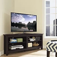 Clouseau 58" Wood Corner Entertainment Center
