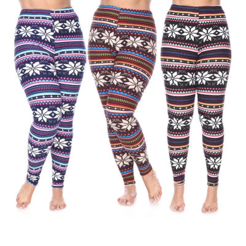 White Mark Womens Mid Rise 28" Plus Full Length Leggings