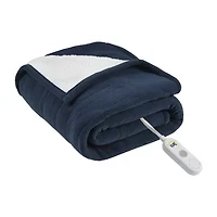 Serta Fleece to Sherpa Electric Throw
