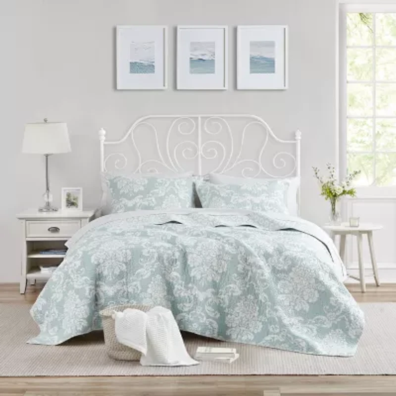 Laura Ashley Venetia Floral Reversible Quilt Set