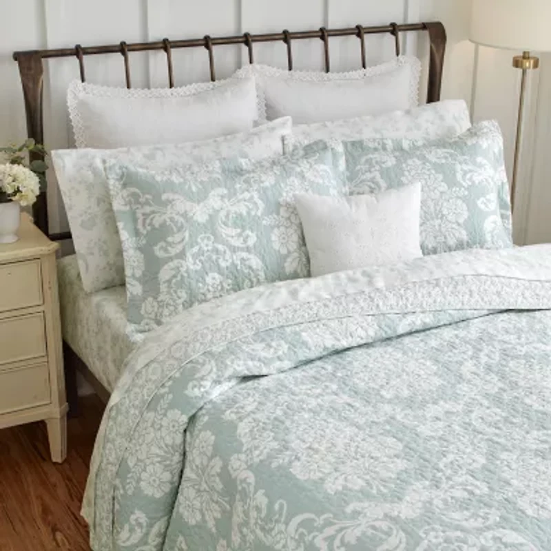 Laura Ashley Venetia Floral Reversible Quilt Set