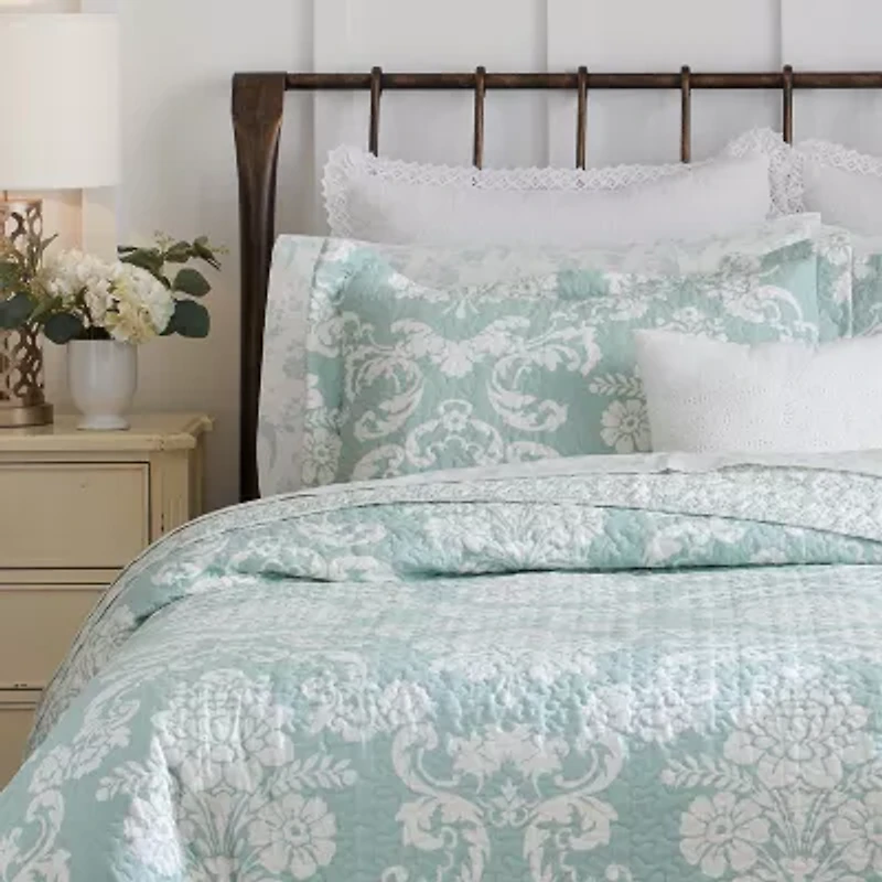 Laura Ashley Venetia Floral Reversible Quilt Set