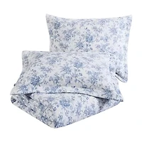 Laura Ashley Walled Garden Floral Reversible Quilt Set