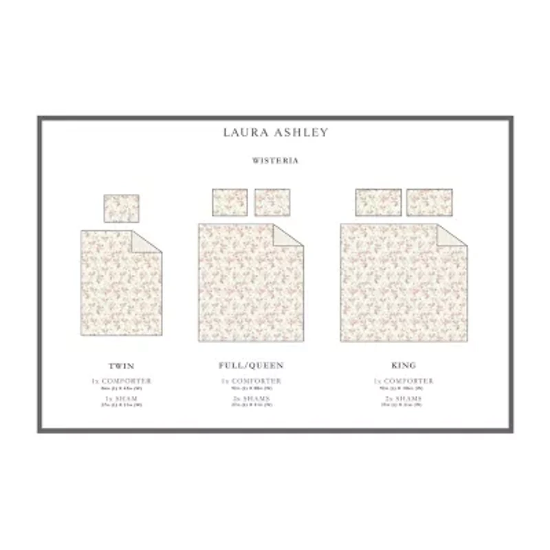 Laura Ashley Wisteria Floral Midweight Comforter