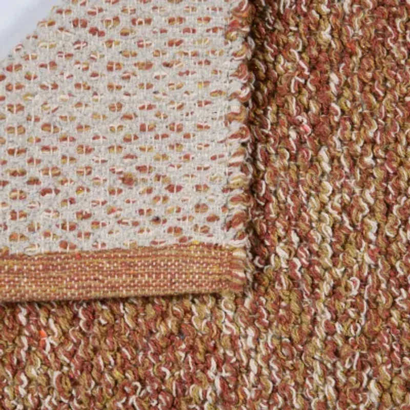 Riviera Home Terra Cotta Boucle Woven Rectangular Accent Indoor Rugs