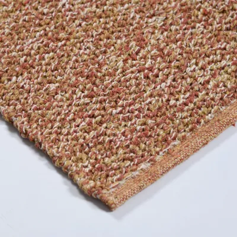 Riviera Home Terra Cotta Boucle Woven Rectangular Accent Indoor Rugs