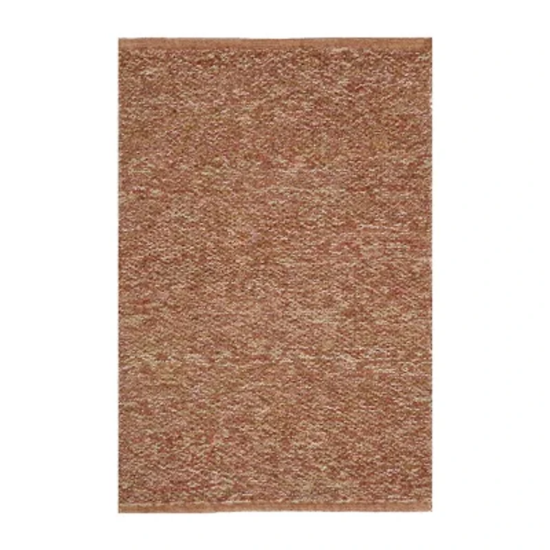 Riviera Home Terra Cotta Boucle Woven Rectangular Accent Indoor Rugs