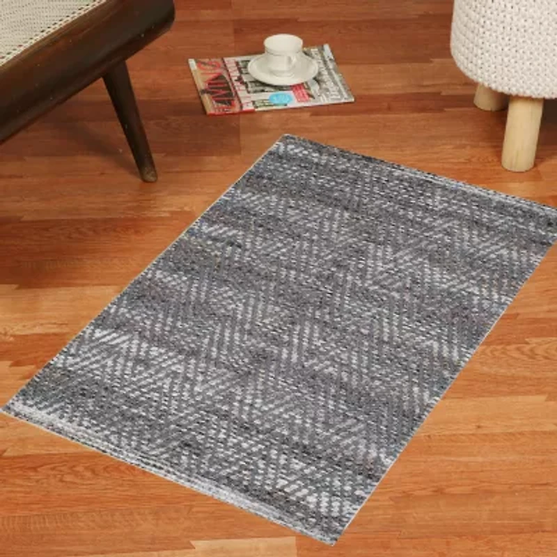 Riviera Home Rayon Chenille Woven Rectangular Accent Indoor Rugs