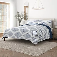 Casual Comfort Pattern Reversible Contemporary Lightweight 3 Pc. Quilt Set
